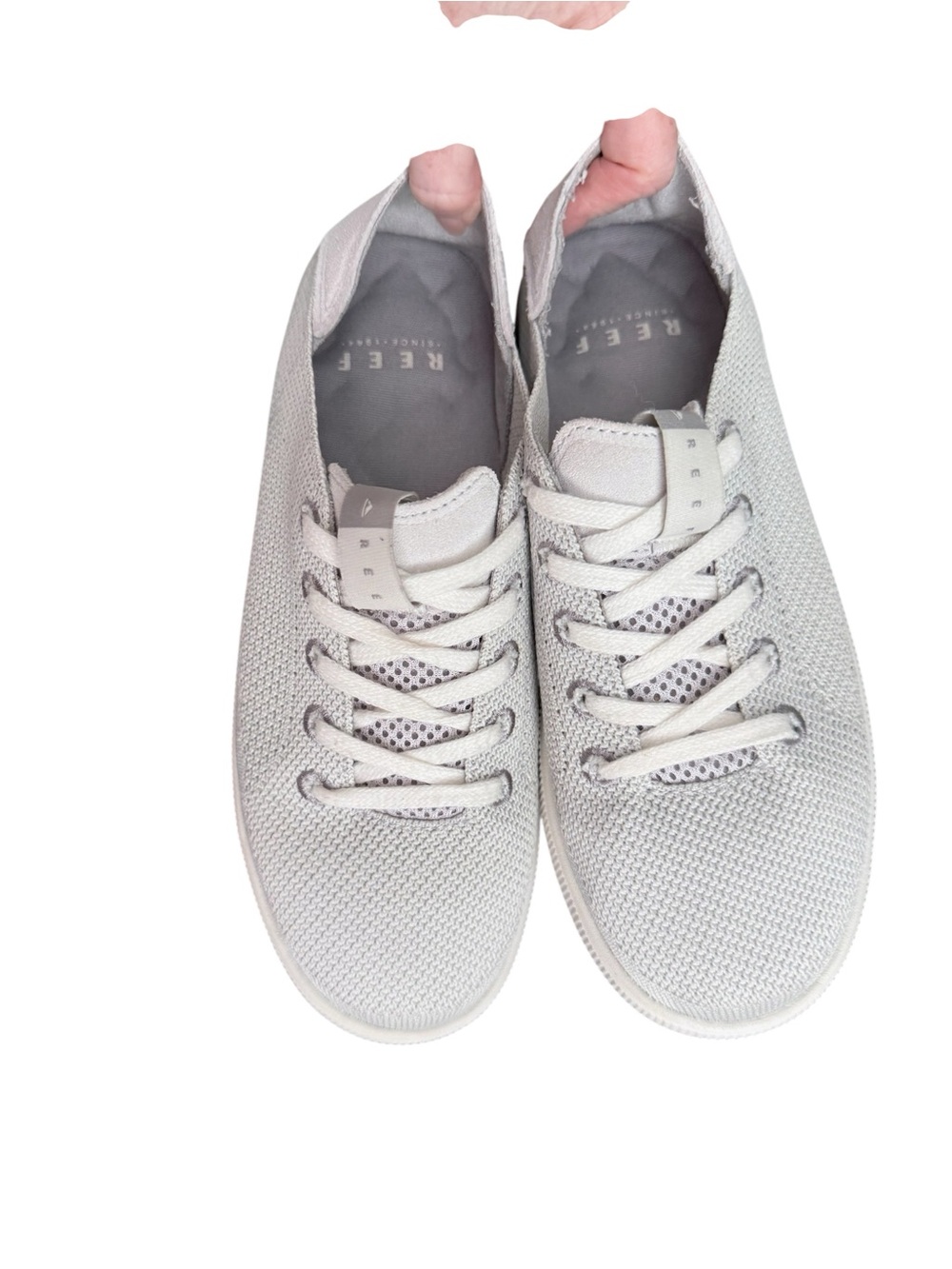 Reef Neptune Women's Knit Sneakers in Light Gray size 6.5 - Picture 10 of 12